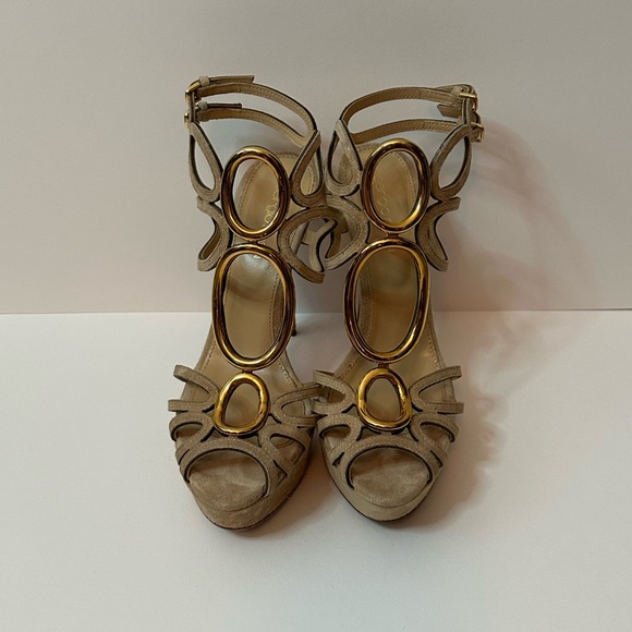 Sergio Rossi Tan Suede Size 37 - Picture 3 of 8